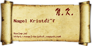 Nagel Kristóf névjegykártya